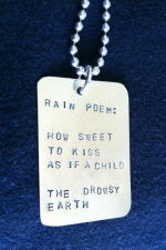 i.m. print: silver ~ rain poem - Click Image to Close